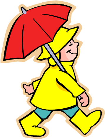 Keepin' The Kids Entertained - Child With Umbrella Clip Art (359x482)
