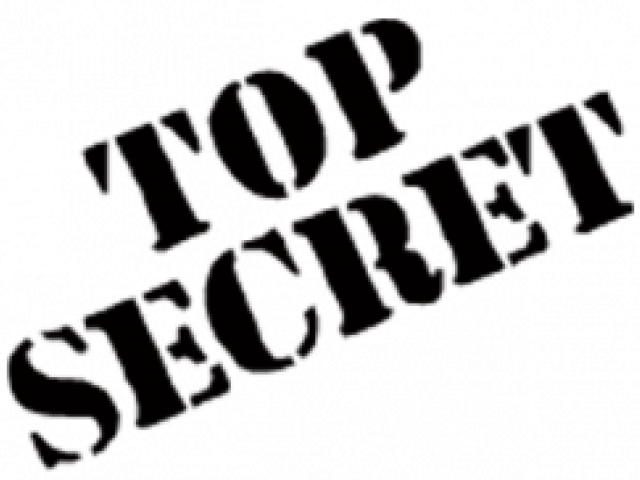 Mission Clipart Top Secret Mission - Top Secret Png Black (640x480)