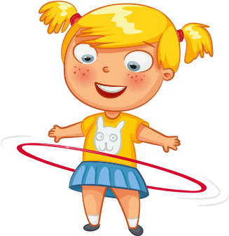 Clipart Hula Hoop Çeviren Kız - Clipart Hula Hoop Çeviren Kız (384x400)