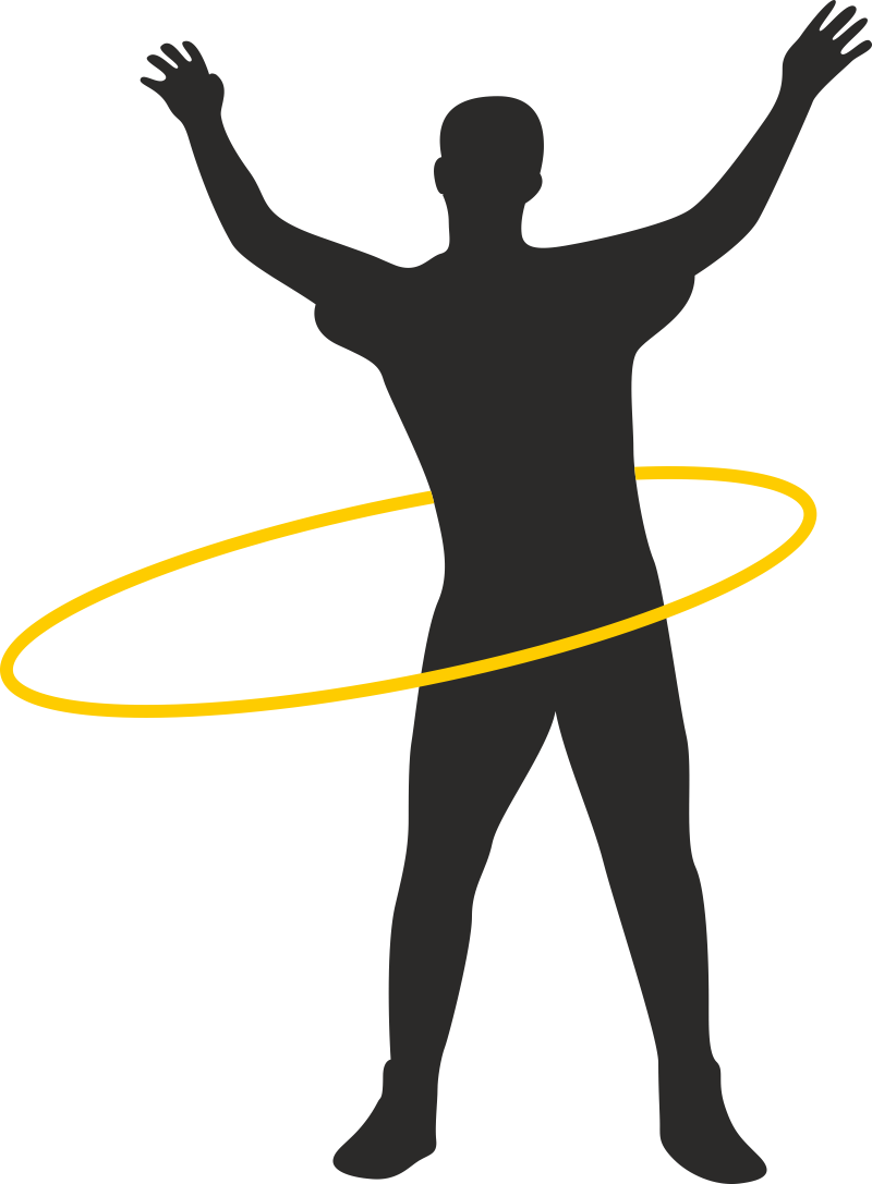 Наклейка На Стену Гимнас С Обручем В Интерьере, От - Hula Hoop (800x1087)
