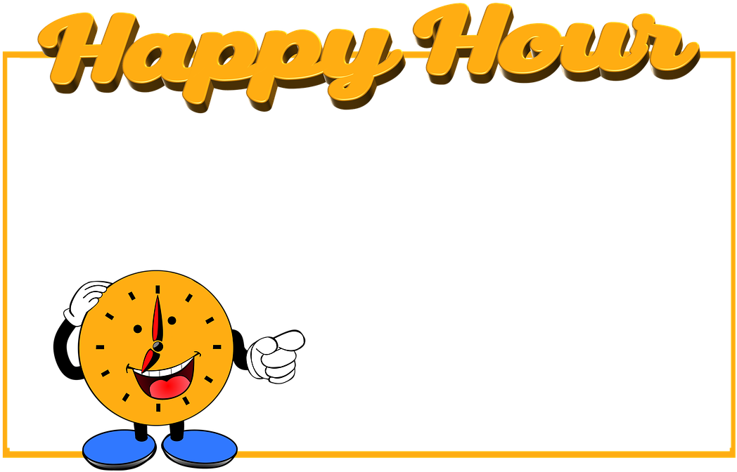 Happy Hour Gastronomy Beverages - Cartoon (1280x853)
