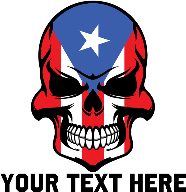 Puerto Rican Flag Skull Drinking Glass - Puerto Rican Flag Cool (616x634)