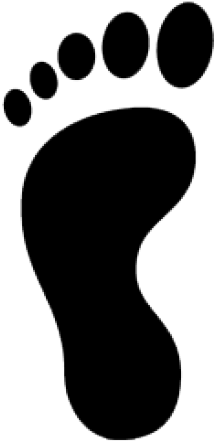 Los Angeles Clipart Foot - Footprint Icon (640x480)