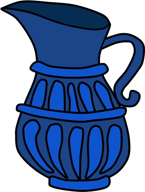 Jug Of Oil, Hanukkah, Blue, - Jug Of Oil, Hanukkah, Blue, (816x1056)