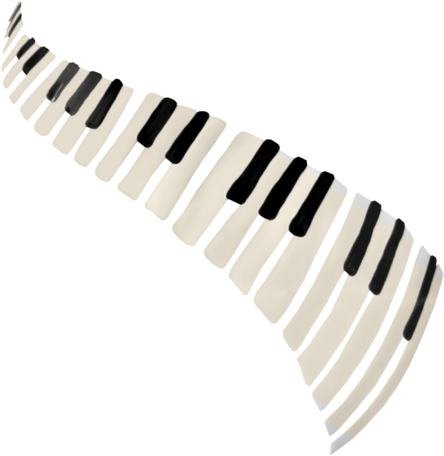Wavy Piano Keys Clip Art Shapes - Piano (699x697)