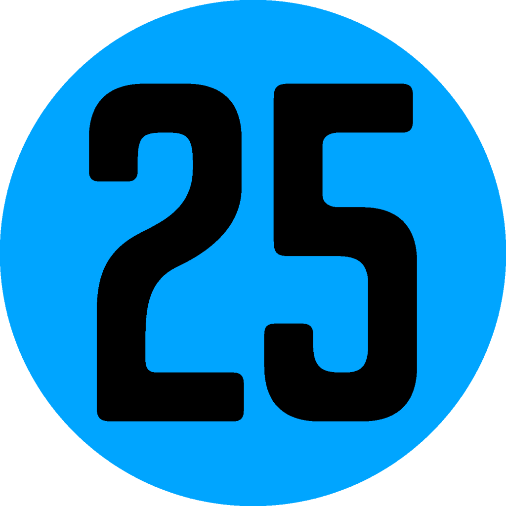 25 Number Download Png Image - Number 22 In Blue (1024x1024)
