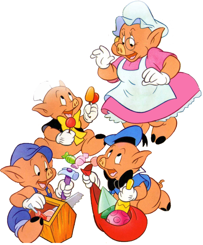 Three Little Pigs, Stories For Kids, Paper Toys, Nursery - Mama De Los 3 Cerditos (670x809)