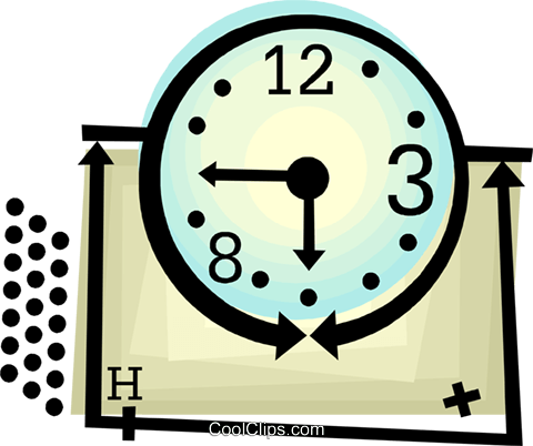 Clock Royalty Free Vector Clip Art Illustration - Clock Royalty Free Vector Clip Art Illustration (480x402)