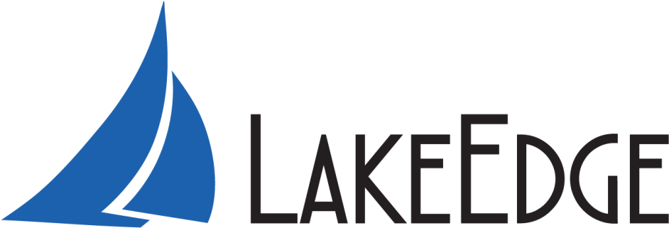 Lake Edge Logo Blue - Lake Edge Logo Blue (1024x376)