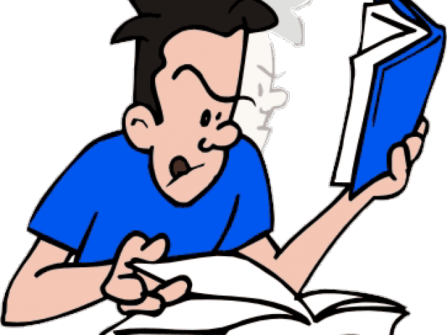 Homework Clipart To Do - Revising Cartoon (640x480)