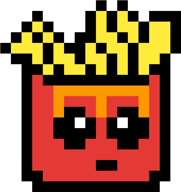 I Sucked At Dis - Pixel Art French Fries (1184x1184)