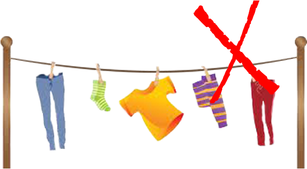 No Place To Dry Your Clothes - Clothes Hanged To Dry Png (600x369)
