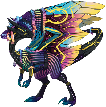 My Handsome Cmyk Breeding Pair Checking Out The Snazzy - Flight Rising Plague Apparel (350x350)