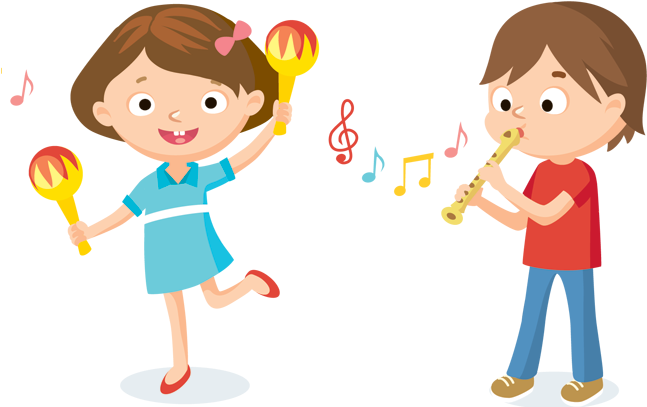 Graphic Library Collection Of Kids Playing High Quality - Children Playing Instruments Clipart (647x407)