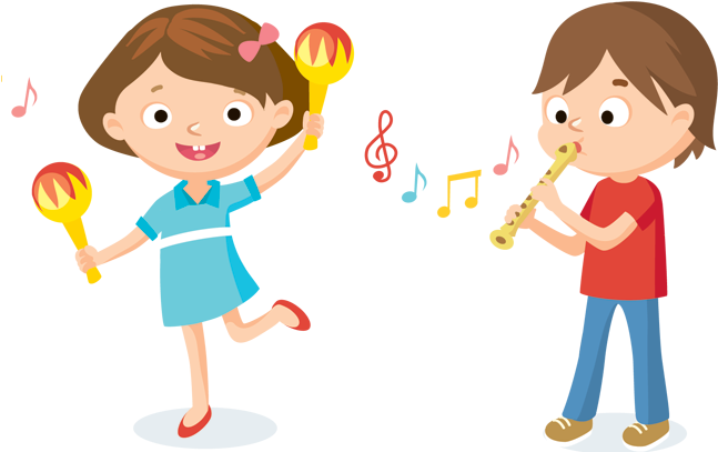 Children Playing Instruments Clipart