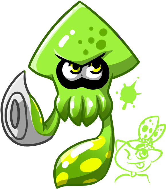 600 X 680 5 - Blue Splatoon 2 Squid (600x680)