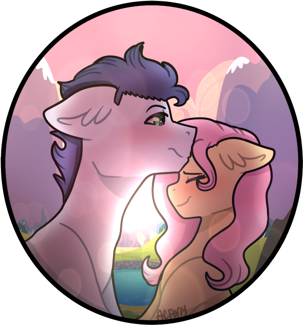 Artist Artistcoolpony Backlighting Blushing Bust Uploaded - Cartoon (634x683)