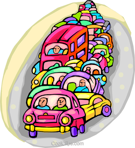 Traffic Clipart Transparent - Stau Clipart Png (437x480)