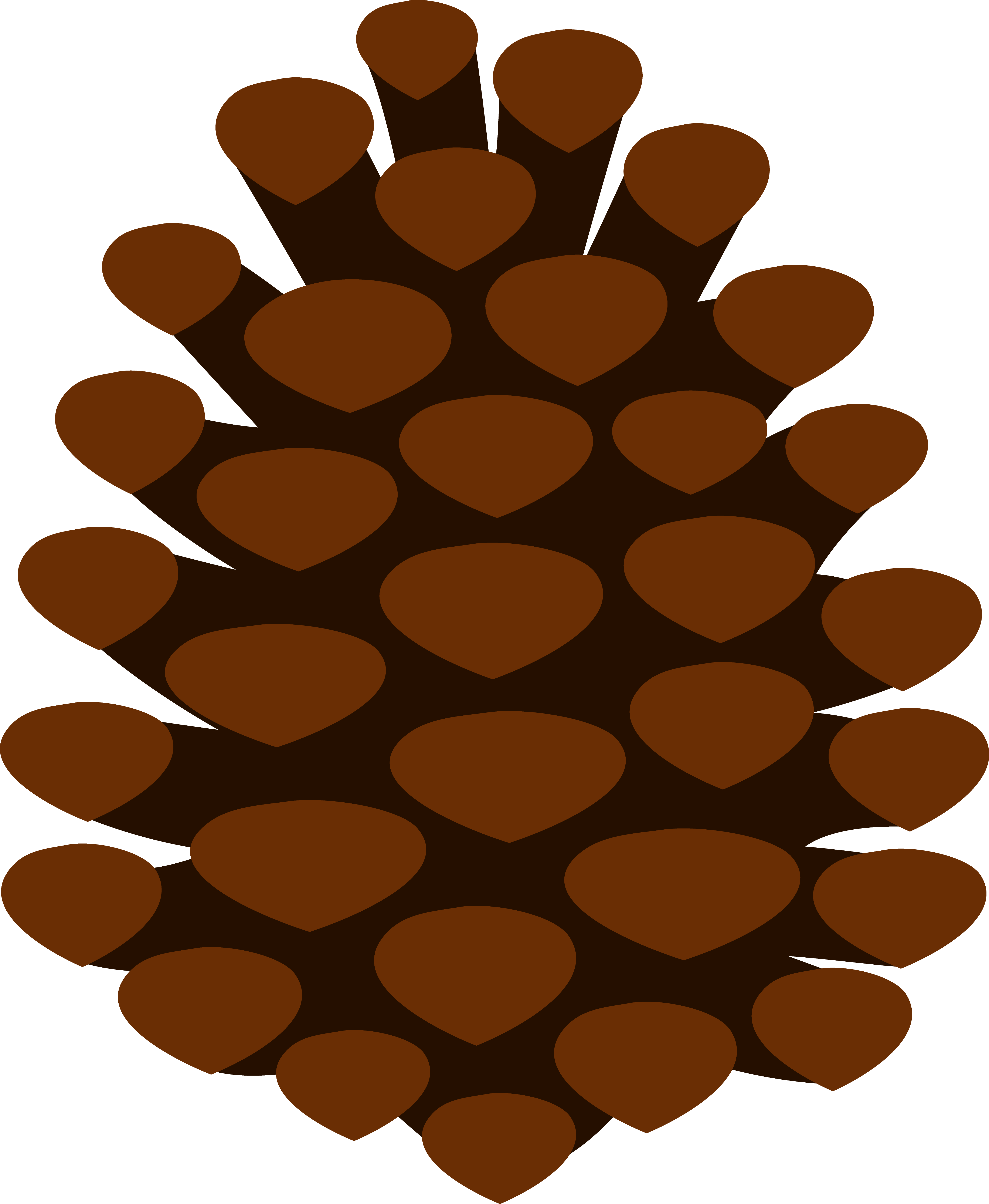 Pine Cone Clip Art - Transparent Pinecone Clip Art (4654x5663)