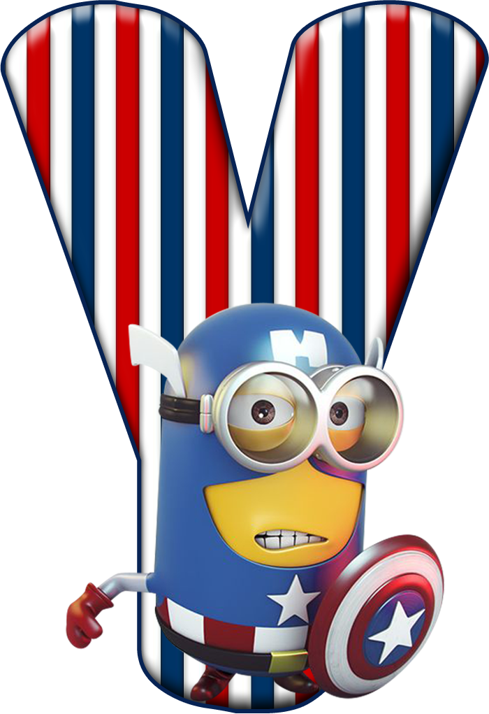 *✿**✿*y*✿**✿* Despicable Me, - Captain America Minion Png (700x1021)
