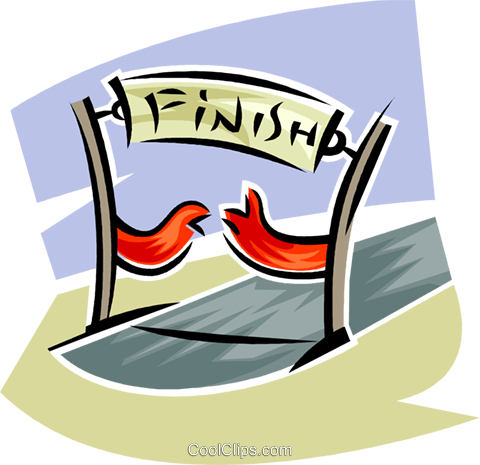 Ziellinie Vektor Clipart Bild Vc063637 Coolclipscom - Finish Line Clip Art (480x465)