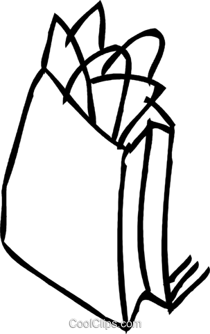 French Fries Royalty Free Vector Clip Art Illustration - Line Art (303x480)