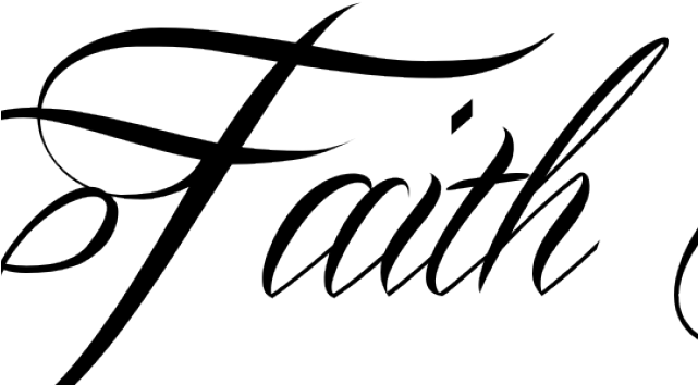 Love Tattoo Clipart Love Faith God - Calligraphy (640x480)