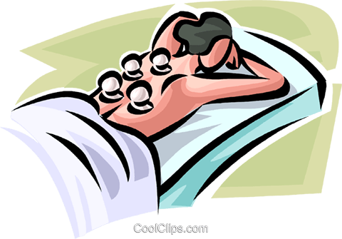 Woman Receiving A Massage Royalty Free Vector Clip - Illustration (480x335)