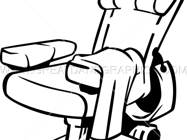 Barbet Clipart Black And White - Barber Chair Black And White (640x480)