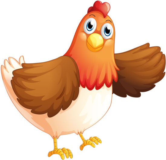 Hen Clipart Orange - Clipart Hen And Chick (600x569)
