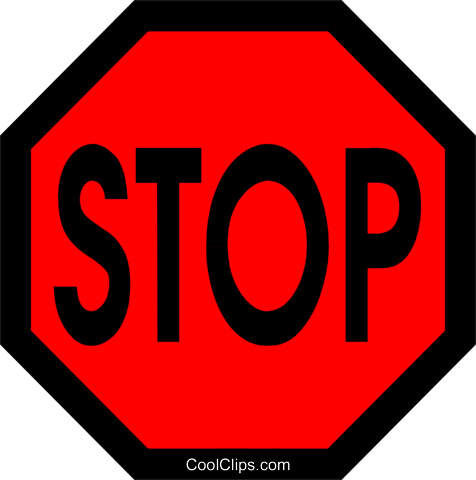 Symbol Für Ein Stoppschild Vektor Clipart Bild -tran0328 - All Red Stop Sign (476x480)