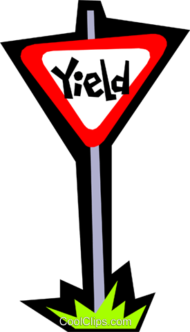 Yield Sign Royalty Free Vector Clip Art Illustration - Yield Sign (275x480)