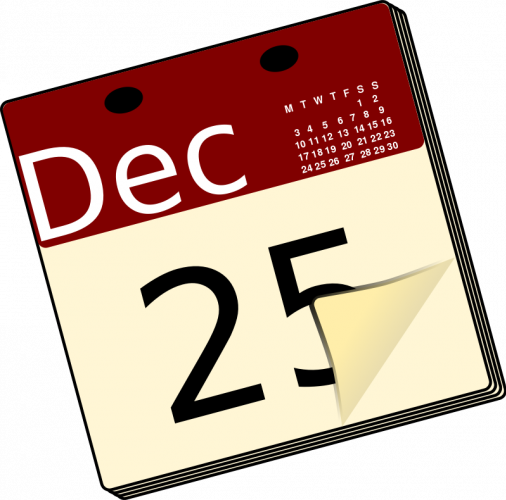Clip Art - Christmas Calendar Clipart (506x500)