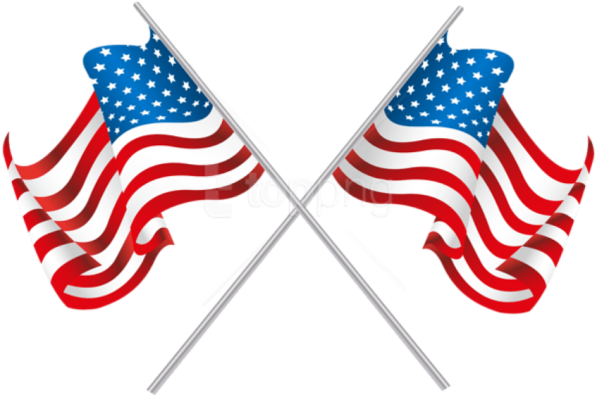 Free Png Usa Crossed Flags Png Images Transparent - Crossed Flags Clip Art (850x566)