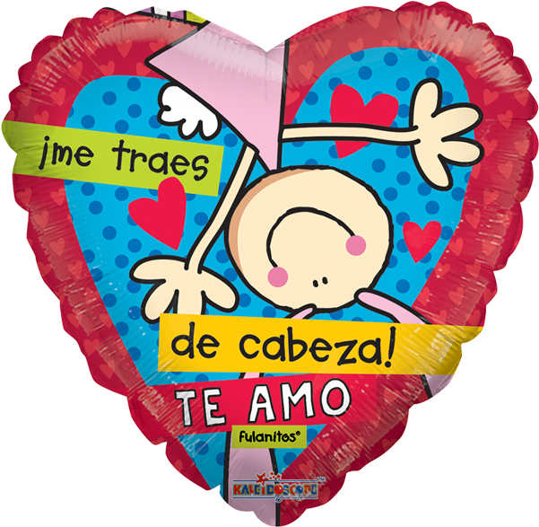 #globos #metalizados De Amor #fulanitos #bendecido - Happy Valentines Day Balloon (600x600)