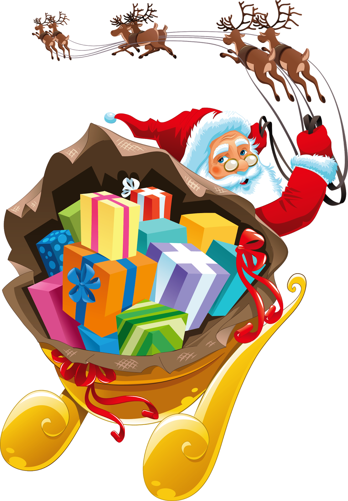 Scrap Santa Claus, Saint Nicholas, Father Christmas, - Santa Claus Sled Png (1112x1600)