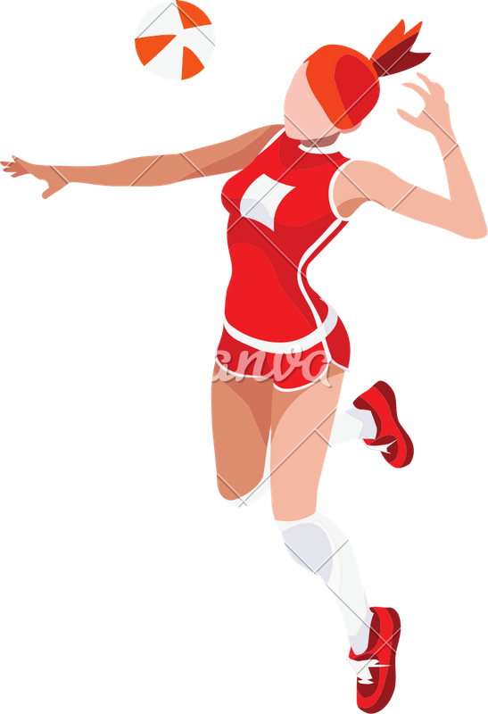 Olympic Woman Playing Volleyball - Beach Volley 3d Players (547x800)