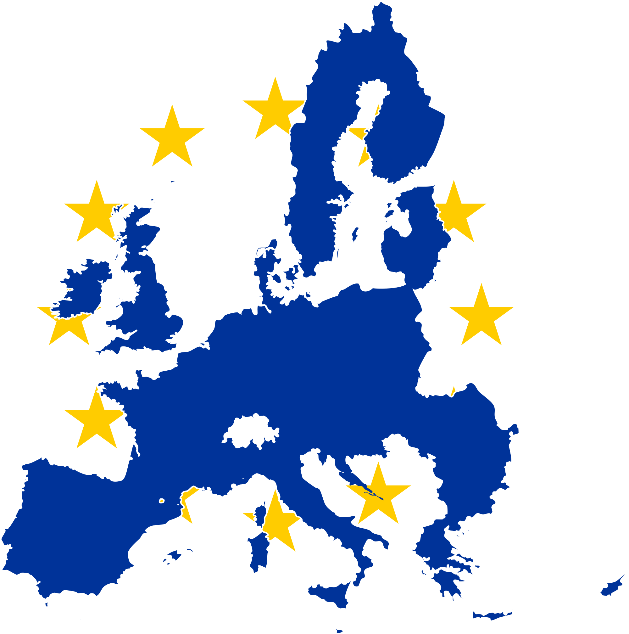 Adapte Su Empresa A Los Requisitos De La Rgpd - Eu Flag On Map (2000x2015)