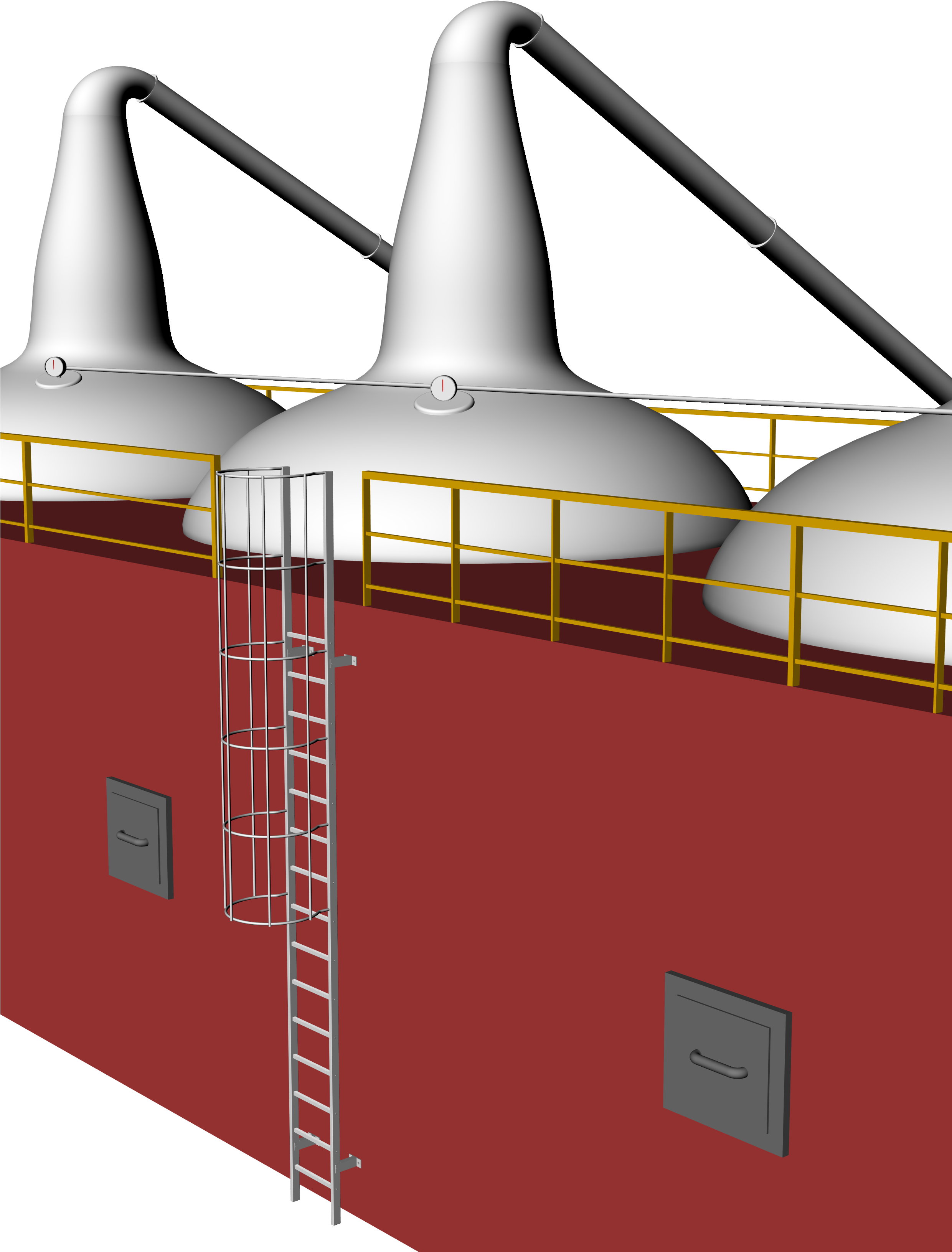 We Design And Manufacture Ladders With Safety Cage - House (2480x3425)