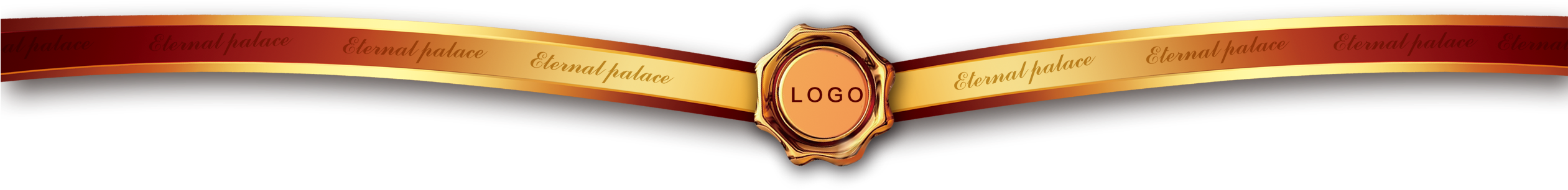 Gold Ribbon Png File Hd Clipart - Strap (2520x1324)