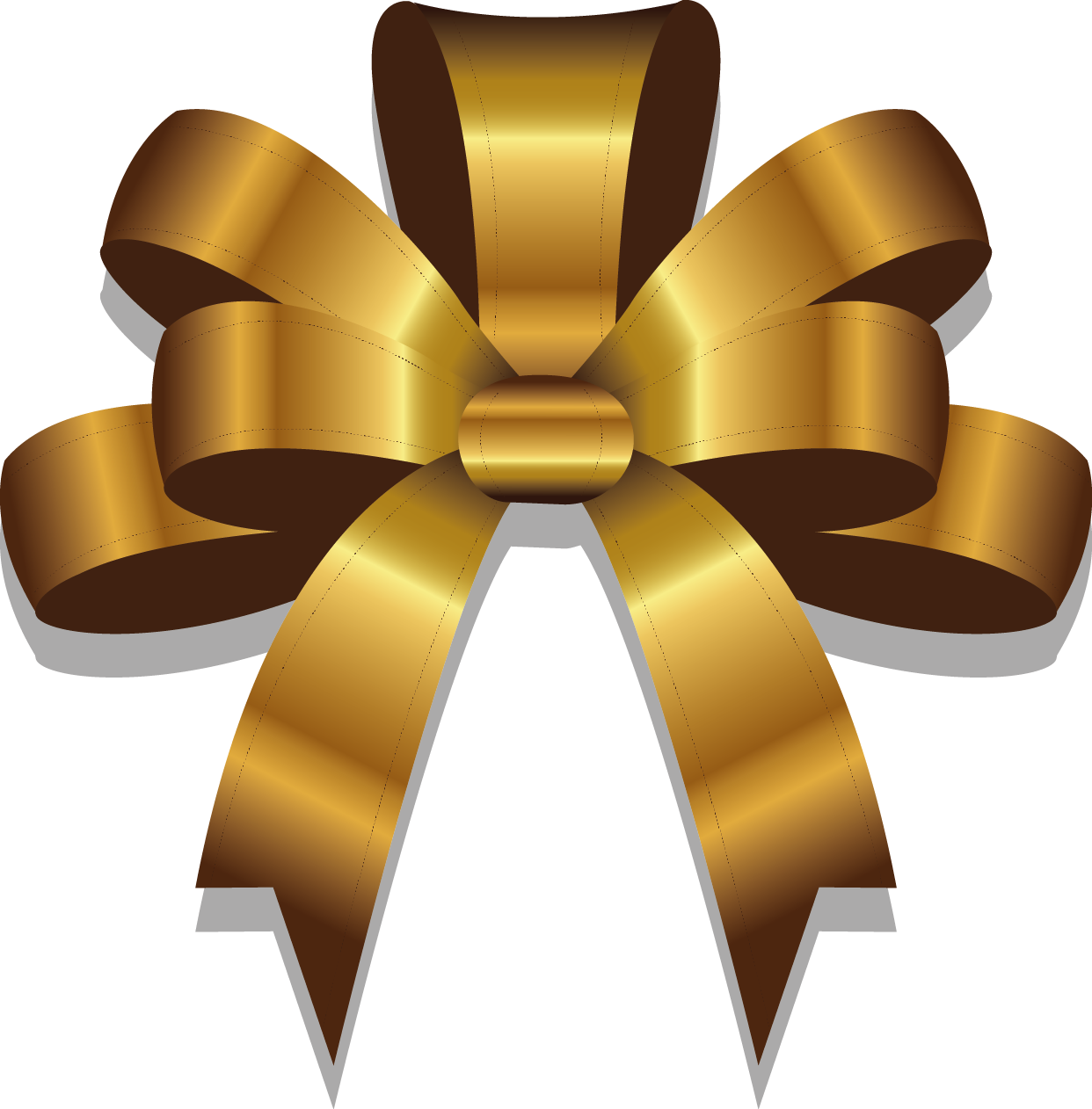 Christmas Gold Ribbon Png Vector Images - Vector Graphics (1242x1262)