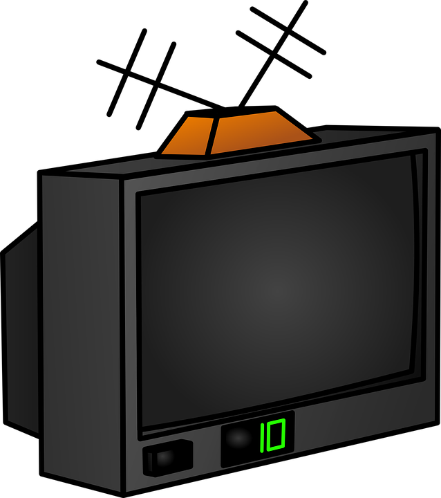 Television Clipart Tv Antenna - Tv Clip Art (638x720)