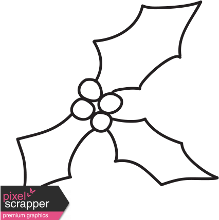 Christmas 20 Holly & Berries Graphic By Marisa Lerin - Transparent Snowflake Doodle (456x456)