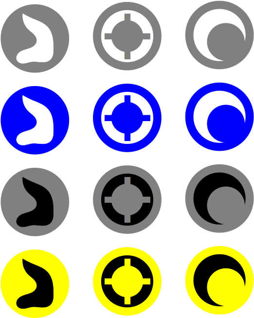 Adomoc Playing Pieces By Michael Keigher - Circle (543x665)