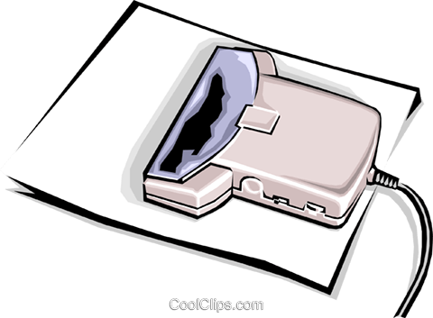 Hand Scanner Royalty Free Vector Clip Art Illustration - Input And Output Devices (480x353)
