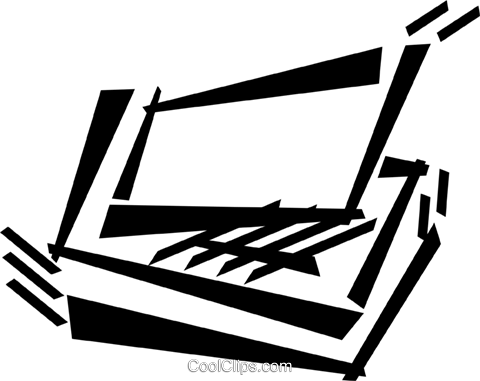 Flatbed Scanner Royalty Free Vector Clip Art Illustration - Flatbed Scanner Royalty Free Vector Clip Art Illustration (480x381)