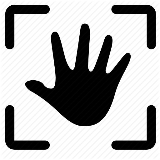 Biometrics Clipart Image Scanner Biometrics Computer - Biometric Hand Icon (512x512)