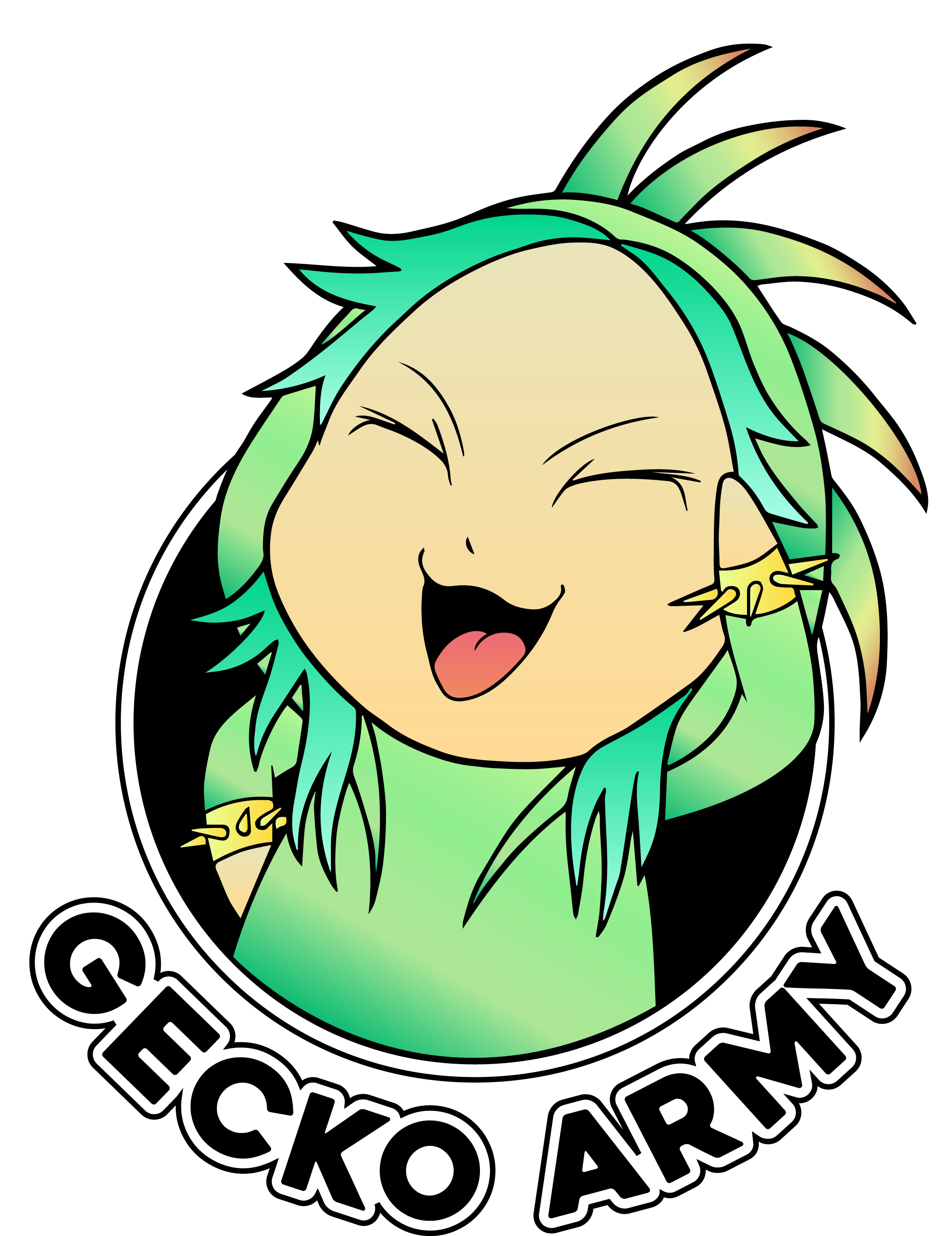 $1000 Donation Join The Gecko Army - Cartoon (2178x2826)