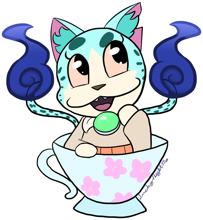Got A Cup Of Tea By Luckynight48 - Cartoon (786x1017)