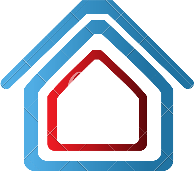 Colorful Abstract Silhouette House Icon - Silhueta De Casa Colorida (800x800)